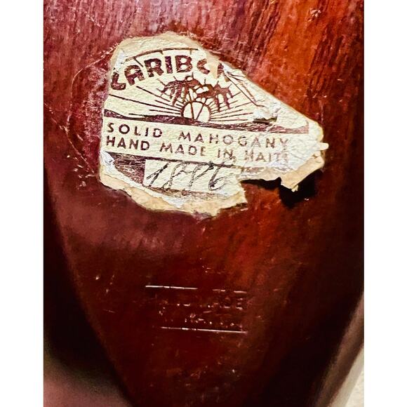 Vintage Wood Leaf Bowls Mahogany-Mid Century Modern MCM-Set of 2-Hand Carved - Picture 4 of 6